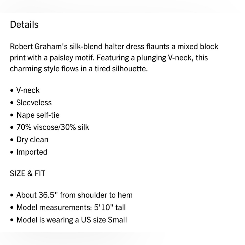 NWT Robert Graham Gracie Paisley Viscose Silk Halter Mini Dress Sz XL Date Party - Picture 6 of 14